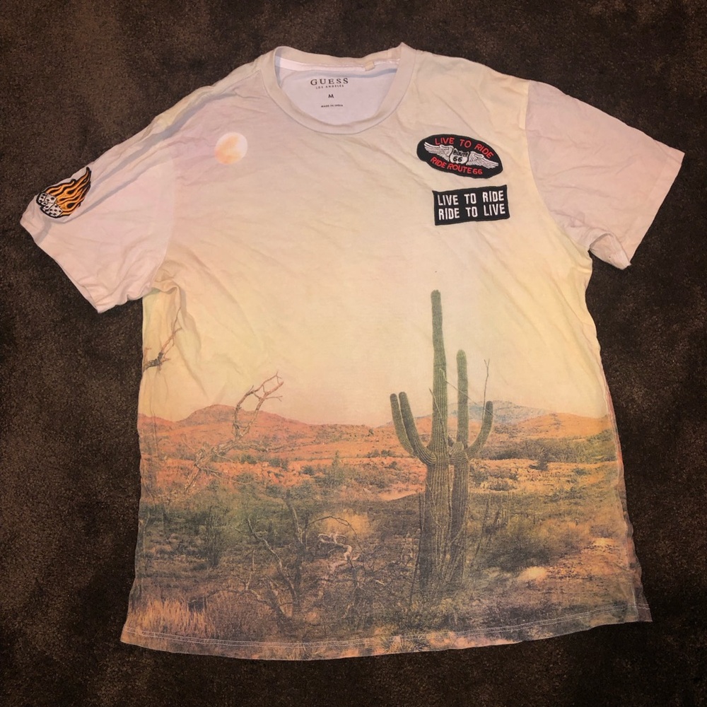 Guess T-Shirt Men's Desert Sunset AOP Short Sleeve
